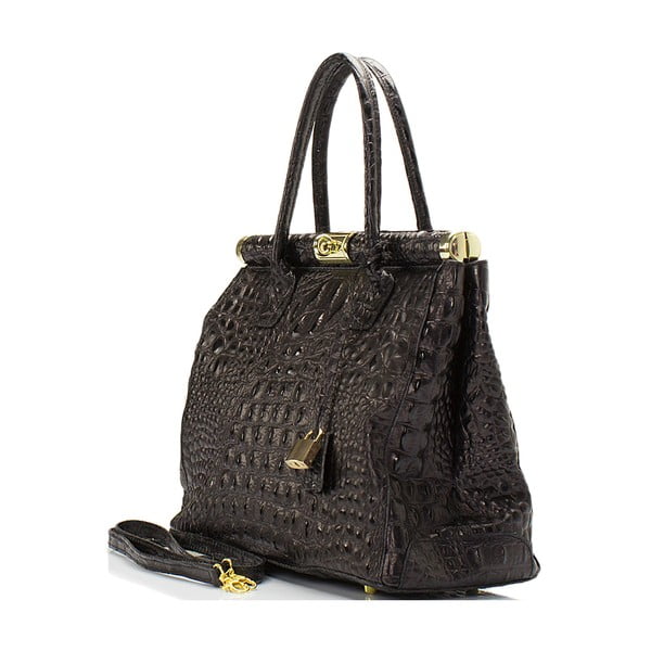 Černá kožená kabelka Lisa Minardi Lantha-image-2