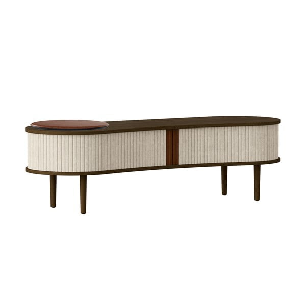 Hnědo-béžový TV stolek v dekoru dubu 140x40 cm Audacious – UMAGE-image-4