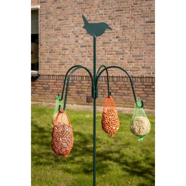 Tmavě zelené krmítko se zápichem Esschert Design, výška 148 cm-image-4