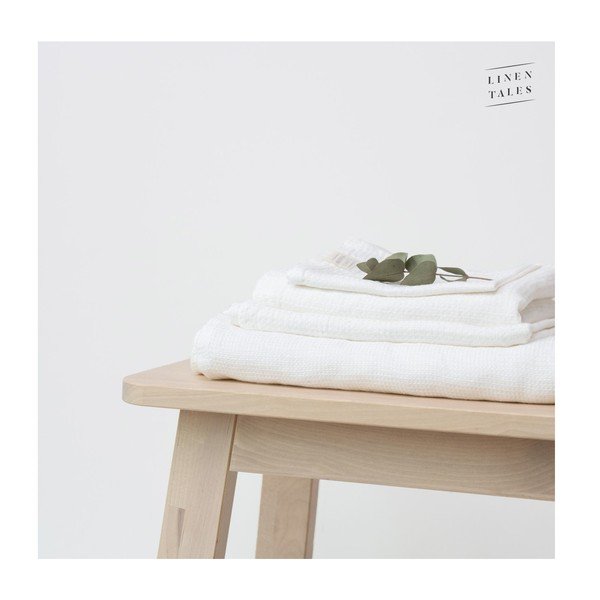Bílý lněný ručník 30x30 cm - Linen Tales-image-1