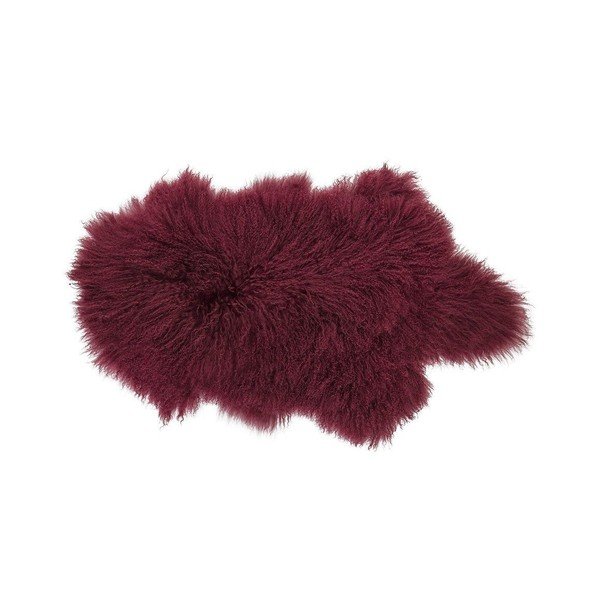 Tmavě červená kožešina z mongolské jehněčí kůže Bloomingville Mongolian-image-2