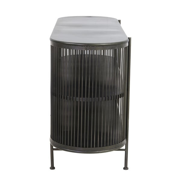 Černá kovová nízká komoda 149x80 cm Yinthe - Light & Living-image-3