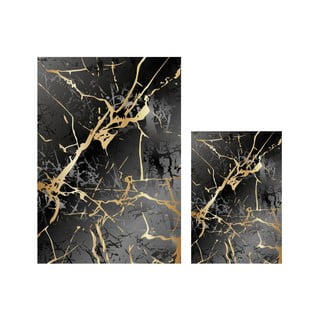 Sada 2 černých koupelnových předložek Mila Home Marble