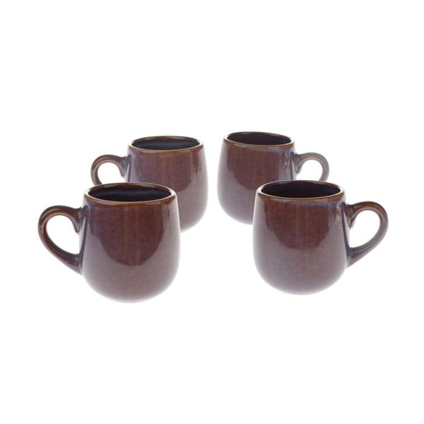 Fialové keramické hrnky na espresso v sadě 4 ks 100 ml – Dakls