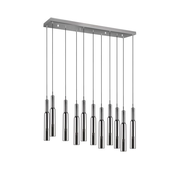 LED závěsné svítidlo se skleněným stínidlem ve stříbrné barvě Lucent – Trio Select-image-3