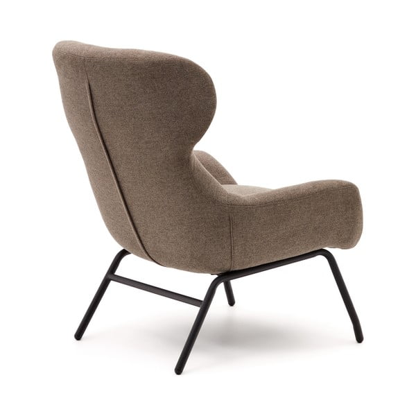 Hnědé křeslo Belina – Kave Home-image-3