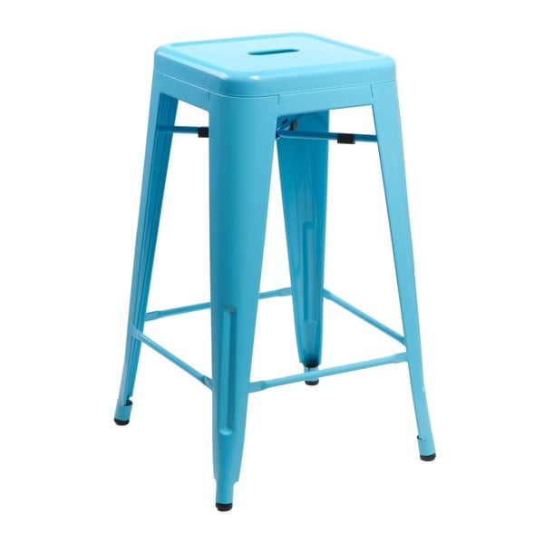 Modrá barová stolička D2 Paris, výška 66 cm