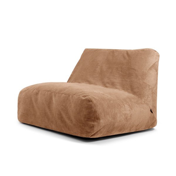 Hnědý manšestrový sedací vak Sofa Tube – SLOWDOWN