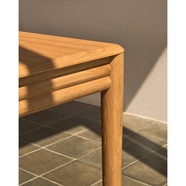 Rozkládací jídelní stůl s přídavnou deskou v dekoru dubu 90x200 cm Lenon – Kave Home-image-1