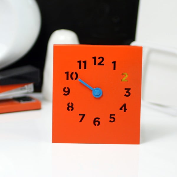Stolní hodiny Desk Clock, oranžové