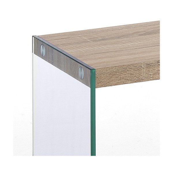 Skleněný TV stolek v přírodní barvě 120x45x29,5 cm Nancy – Tomasucci-image-2