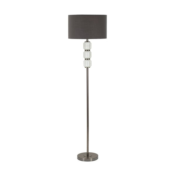 Šedá stojací lampa s textilním stínidlem (výška 163 cm) Bright – Mauro Ferretti
