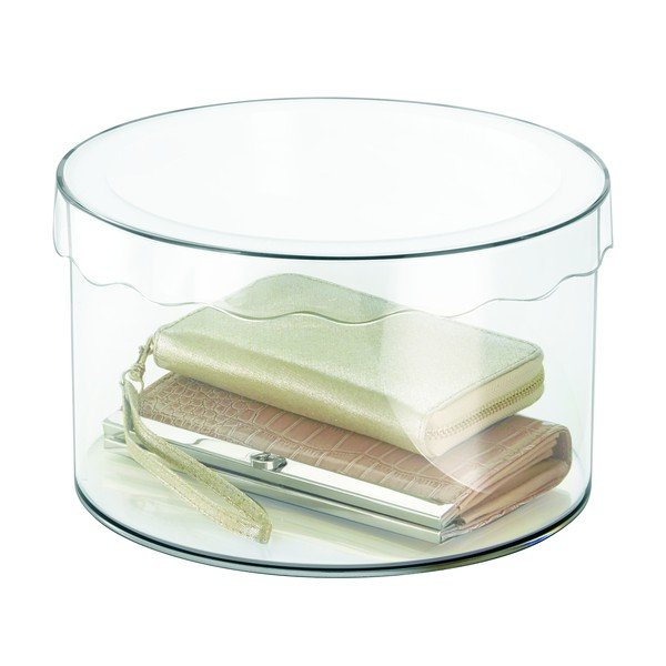 Průhledný úložný box iDesign Clarity, ⌀ 25,5 cm-image-1
