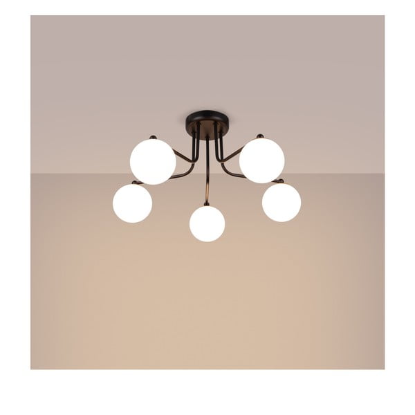 Černobílé stropní svítidlo Beam – Sollux-image-1