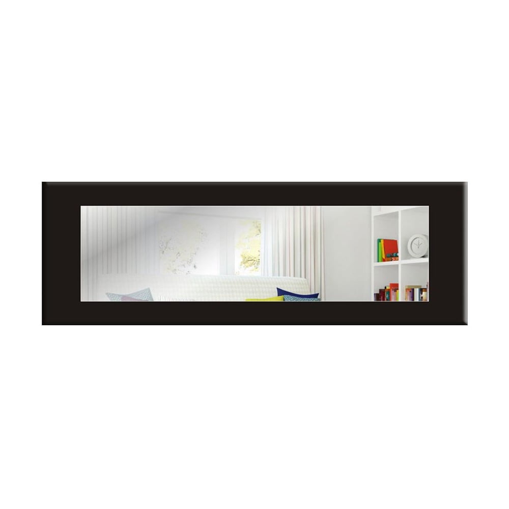 Nástěnné zrcadlo s černým rámem Oyo Concept Eve, 120 x 40 cm
