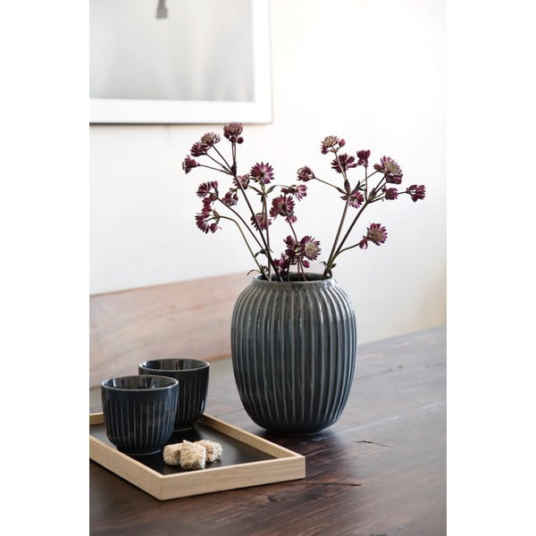 Antracitová kameninová váza Kähler Design Hammershoi, ⌀ 16,5 cm-image-2