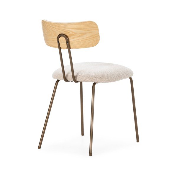 Béžová/v přírodní barvě čalouněná jídelní židle Olimpia – MOME-image-4