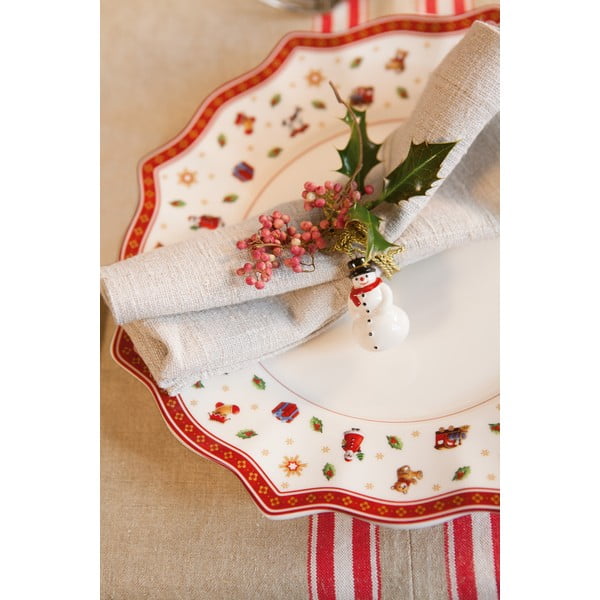 Bílo-červený porcelánový vánoční talíř Toy's Delight Villeroy&Boch, ø 29 cm-image-3