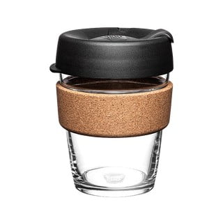 Černo-hnědý cestovní hrnek 340 ml Brew Cork Black M – KeepCup