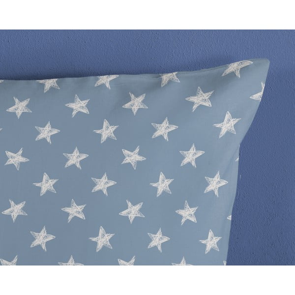 Modré/béžové bavlněné dětské povlečení na jednolůžko 140x200 cm Robo – Good Morning-image-3