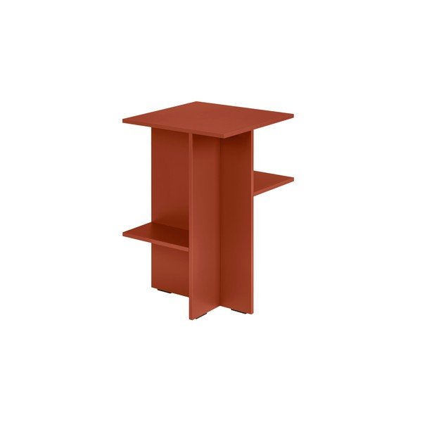 Noční stolek s poličkami v terakotové barvě Atik – noo.ma-image-2