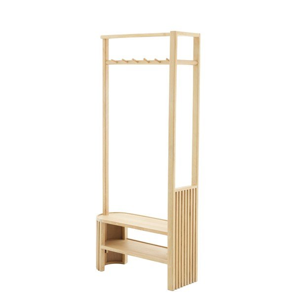 Předsíňová sestava z mangového dřeva v přírodní barvě 85x180x30 cm Gaios – Light & Living-image-1