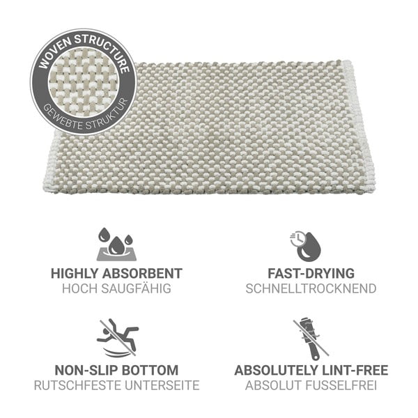 Béžová textilní koupelnová předložka 50x80 cm Covelo – Wenko-image-4