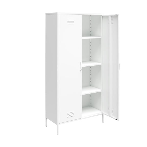 Bílá kovová šatní skříň 90x185 cm Mission District - Støraa-image-3