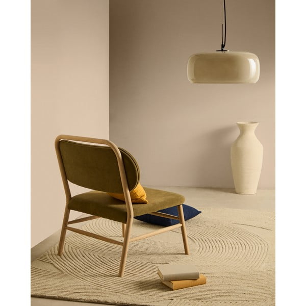 Zelené žinylkové křeslo Helda – Kave Home-image-1