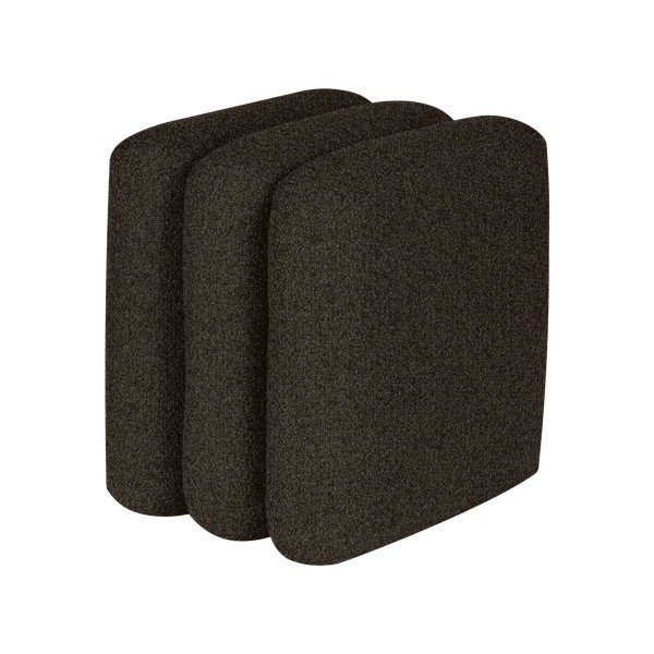 Hnědý taburet z textilie bouclé Radd – noo.ma