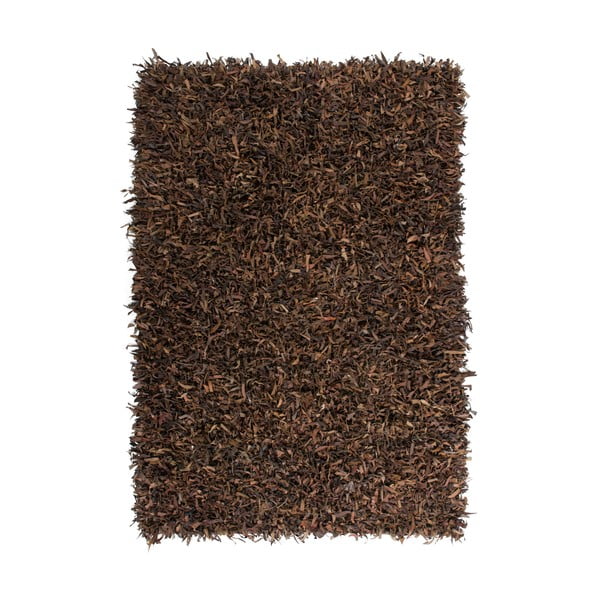 Kožený koberec Rodeo 80x150 cm, hnědý