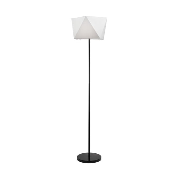 Bílá stojací lampa s textilním stínidlem, výška 170 cm Carla – LAMKUR
