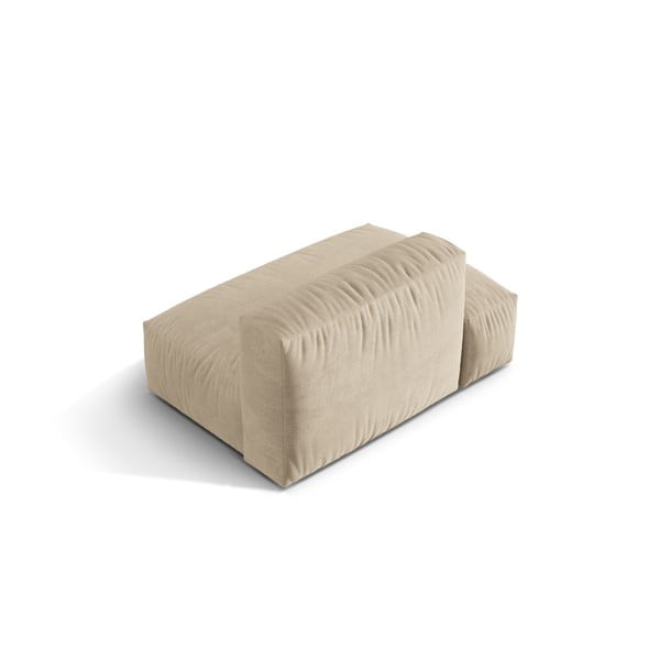 Béžový sametový modul pohovky (levý roh) Martina – Micadoni -image-2