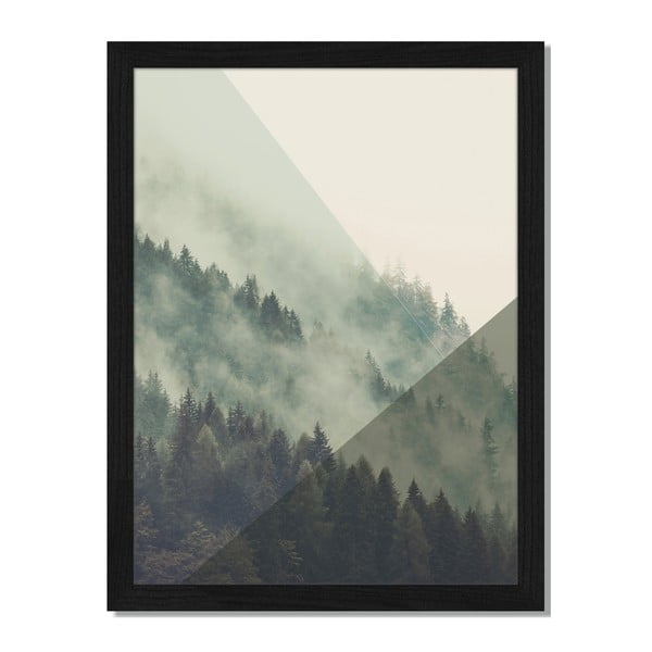 Obraz v rámu Liv Corday Scandi Misty Mountains, 30 x 40 cm