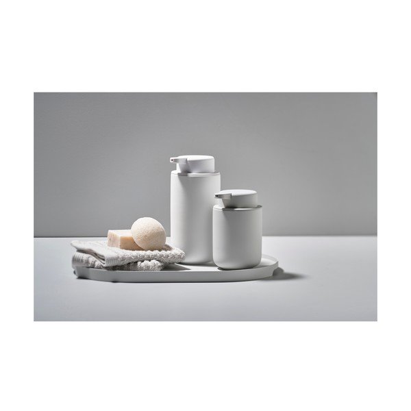 Bílý kameninový dávkovač mýdla 450 ml Ume – Zone-image-4