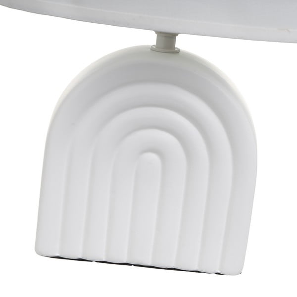 Bílá keramická stolní lampa s textilním stínidlem (výška 31 cm) – Casa Selección-image-3