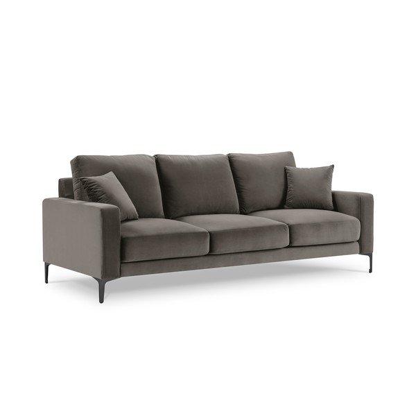 Šedá sametová pohovka Kooko Home Harmony, 220 cm-image-2