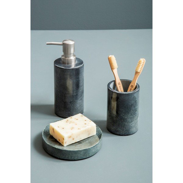 Tmavě šedý kamenný dávkovač mýdla Kamal – Premier Housewares-image-1