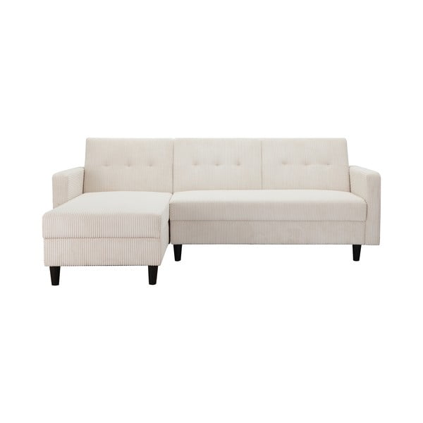 Bílá manšestrová rozkládací rohová pohovka Hartford – Støraa-image-4