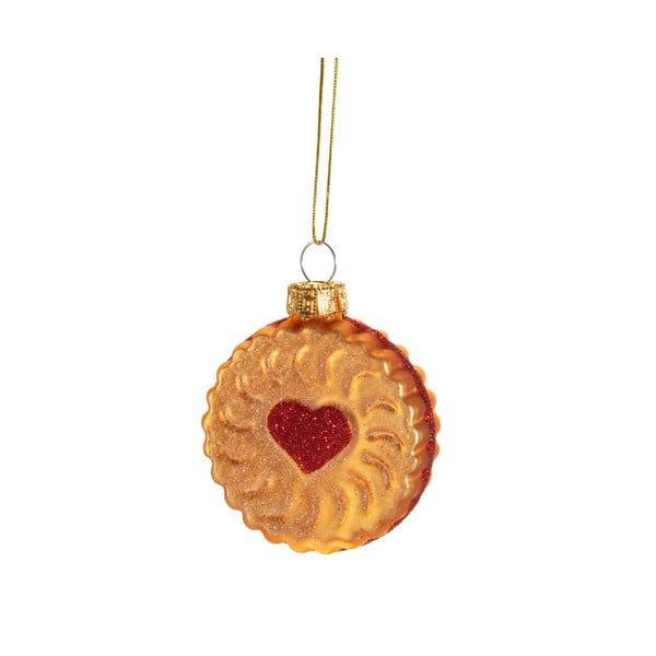 Skleněná ručně vyrobená vánoční ozdoba ø 4 cm Jam Biscuit – Sass & Belle