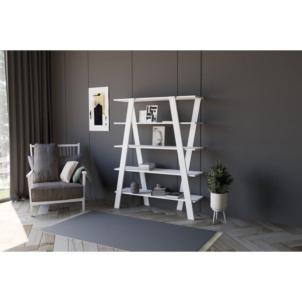 Bílá knihovna 120x150 cm Conde – Kalune Design-image-1