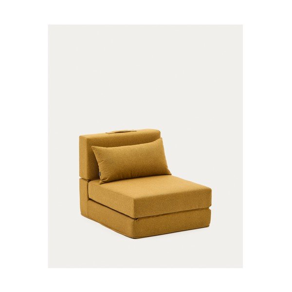 Rozkládací křeslo v hořčicové barvě Arty – Kave Home-image-3