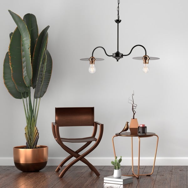 Černé závěsné svítidlo - LAMKUR-image-1