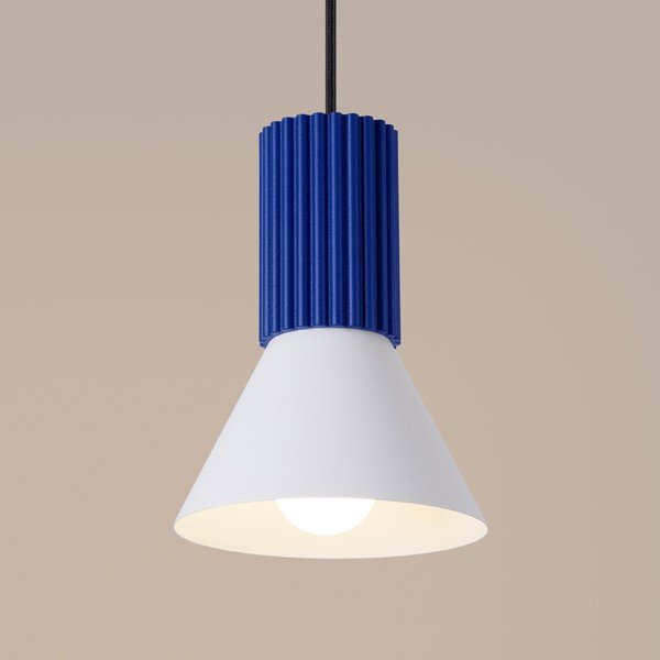 Modré kovové závěsné svítidlo ø 14 cm Niru – Sollux-image-2