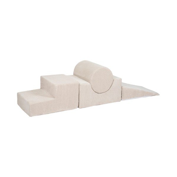 Krémové manšestrové pěnové hřiště 45x170x30 cm Montessori – Meowbaby