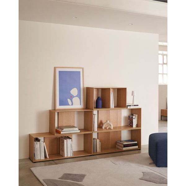 Modulární policový systém v dekoru dubu v přírodní barvě 67x38 cm Litto – Kave Home-image-3