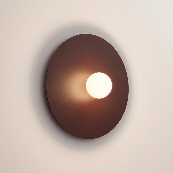 Hnědé kovové nástěnné svítidlo ø 50 cm AKE – Thoro-image-4
