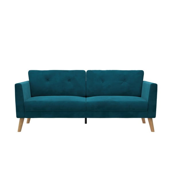 Modrá sametová pohovka 82 cm Gloria – CosmoLiving by Cosmopolitan