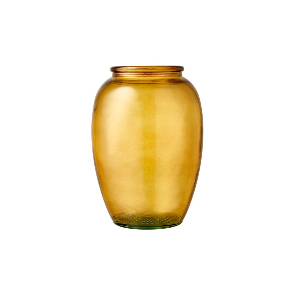 Žlutá skleněná váza Bitz Kusintha, ø 14 cm