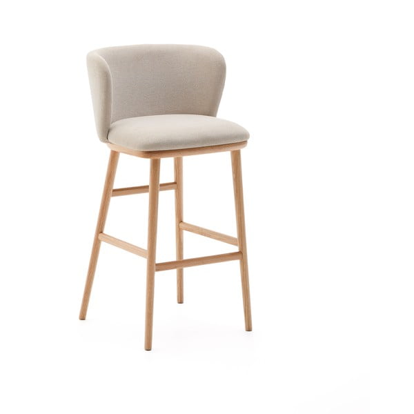 Béžová barová židle (výška sedáku 75,5 cm) Ciselia – Kave Home
